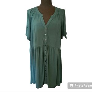 Torrid Super Soft High Low Top - Forest Green - Size 2 - 18/20